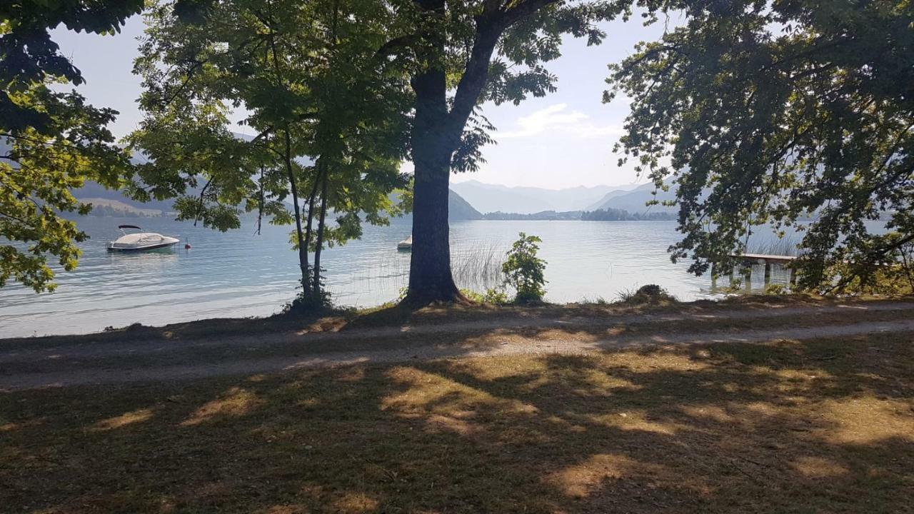 Ferienhaus Grillbauer Abersee Bagian luar foto